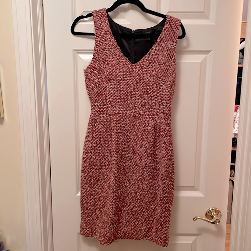 Jcrew tweed dress pink